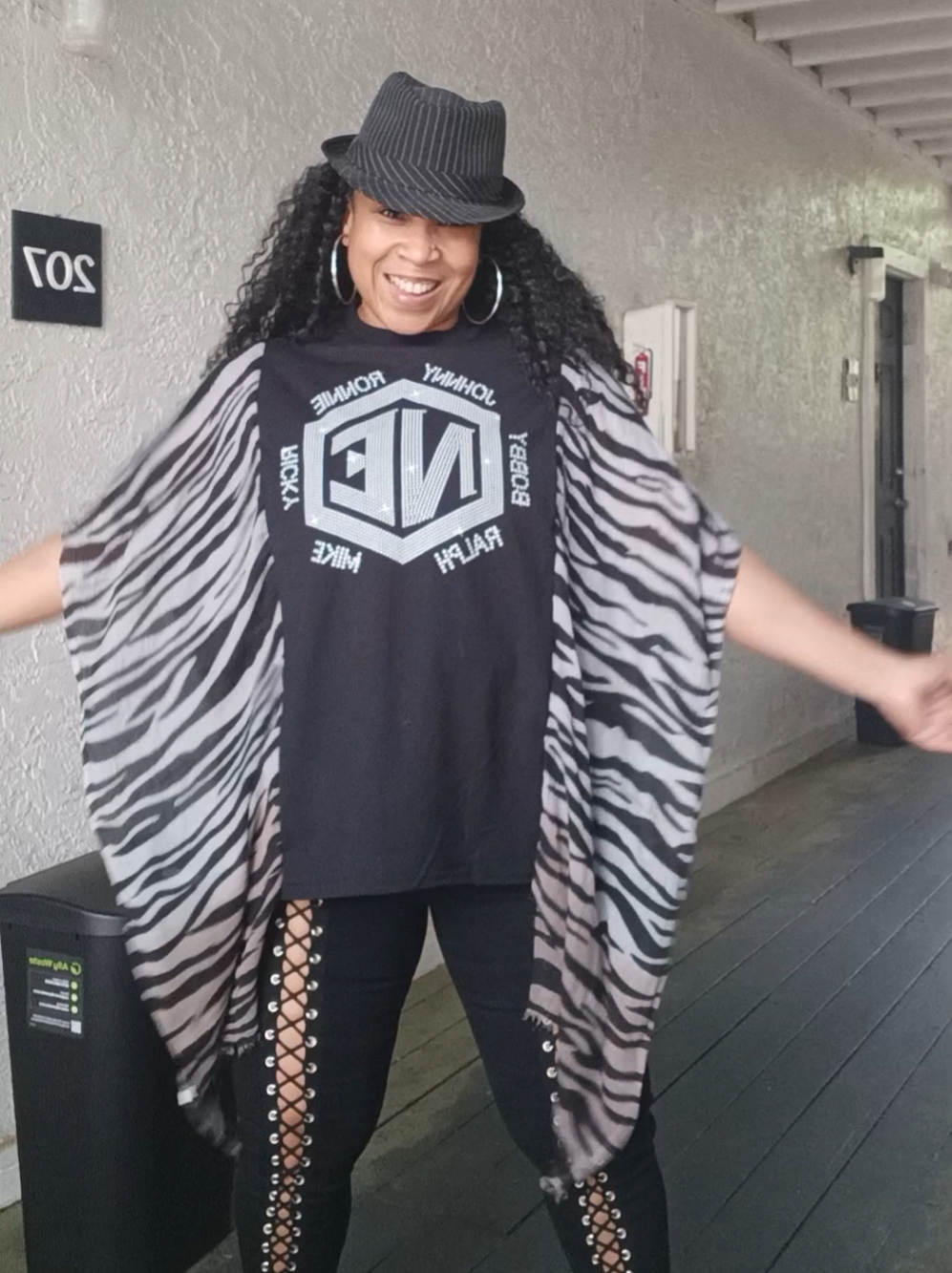 Upcycled New Edition Tshirt/poncho